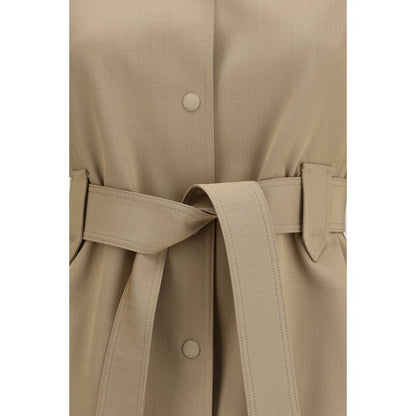 Max Mara Braune Lammwoll-Weste Aries Ärmellose Jacke