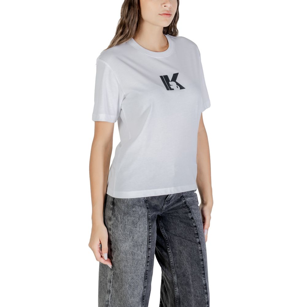 Karl Lagerfeld Weißes Baumwoll-T-Shirt