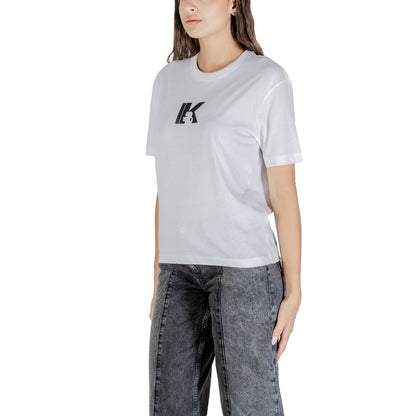 Karl Lagerfeld Weißes Baumwoll-T-Shirt