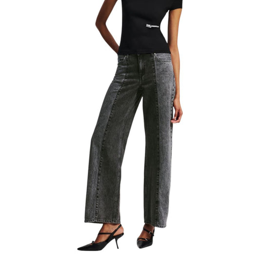 Karl Lagerfeld Schwarze Baumwolljeans im Relaxed Fit