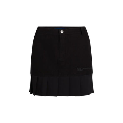 Karl Lagerfeld Schwarzer Baumwoll-Minirock
