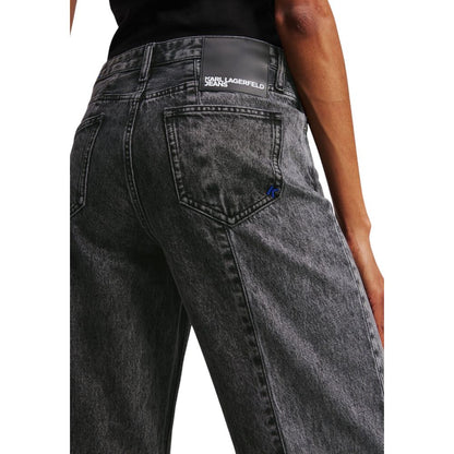 Karl Lagerfeld Schwarze Baumwolljeans im Relaxed Fit