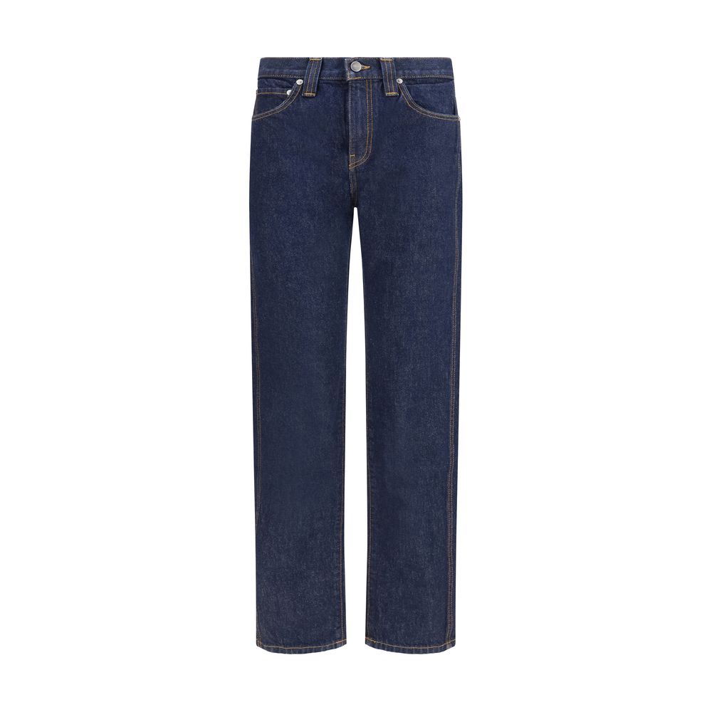 Khaite Blaue Jeans aus Baumwolle im geraden Schnitt