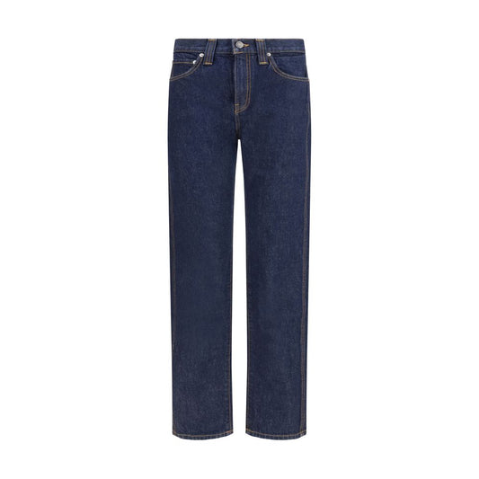 Khaite Blaue Baumwoll-Jeans mit geradem Bein