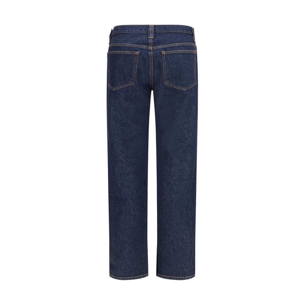 Khaite Blaue Jeans aus Baumwolle im geraden Schnitt