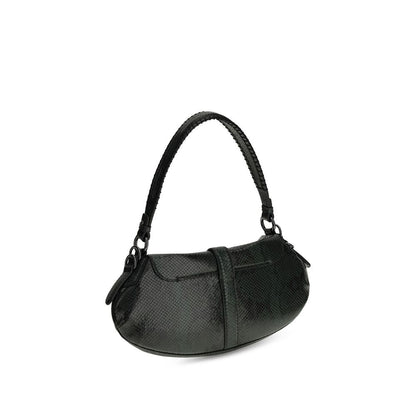 Ganni Schultertasche aus recyceltem Leder in Blau