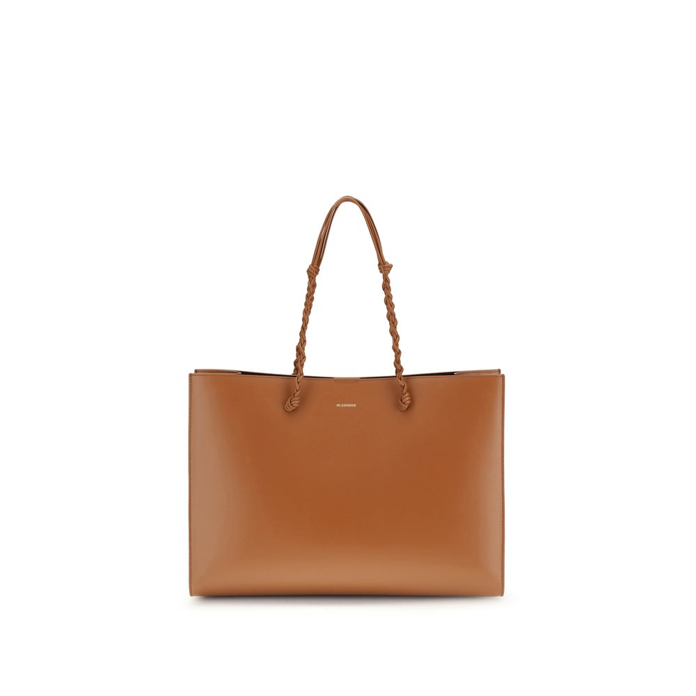 Jil Sander Braune Kalbsleder Bos Taurus Schultertasche