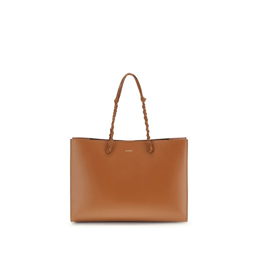 Jil Sander Braune Kalbsleder Bos Taurus Schultertasche