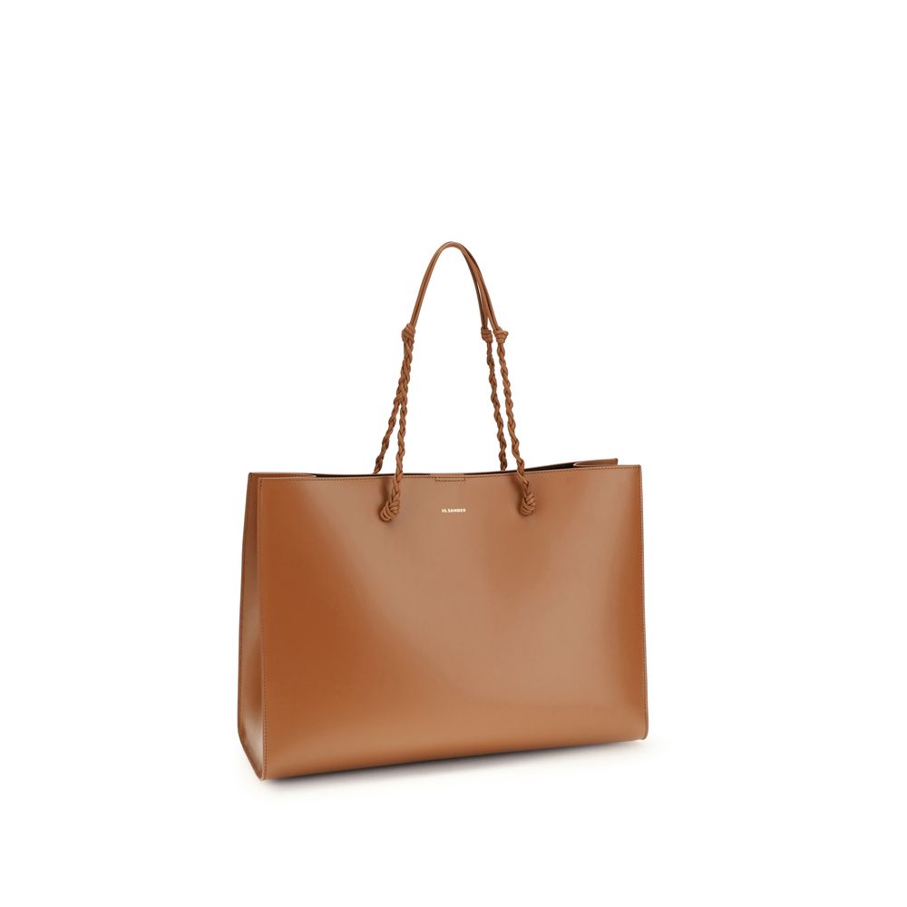 Jil Sander Braune Kalbsleder Bos Taurus Schultertasche