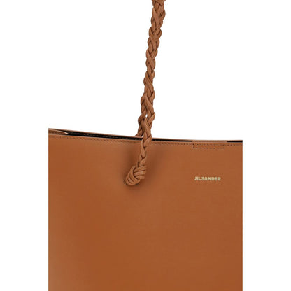 Jil Sander Braune Kalbsleder Bos Taurus Schultertasche