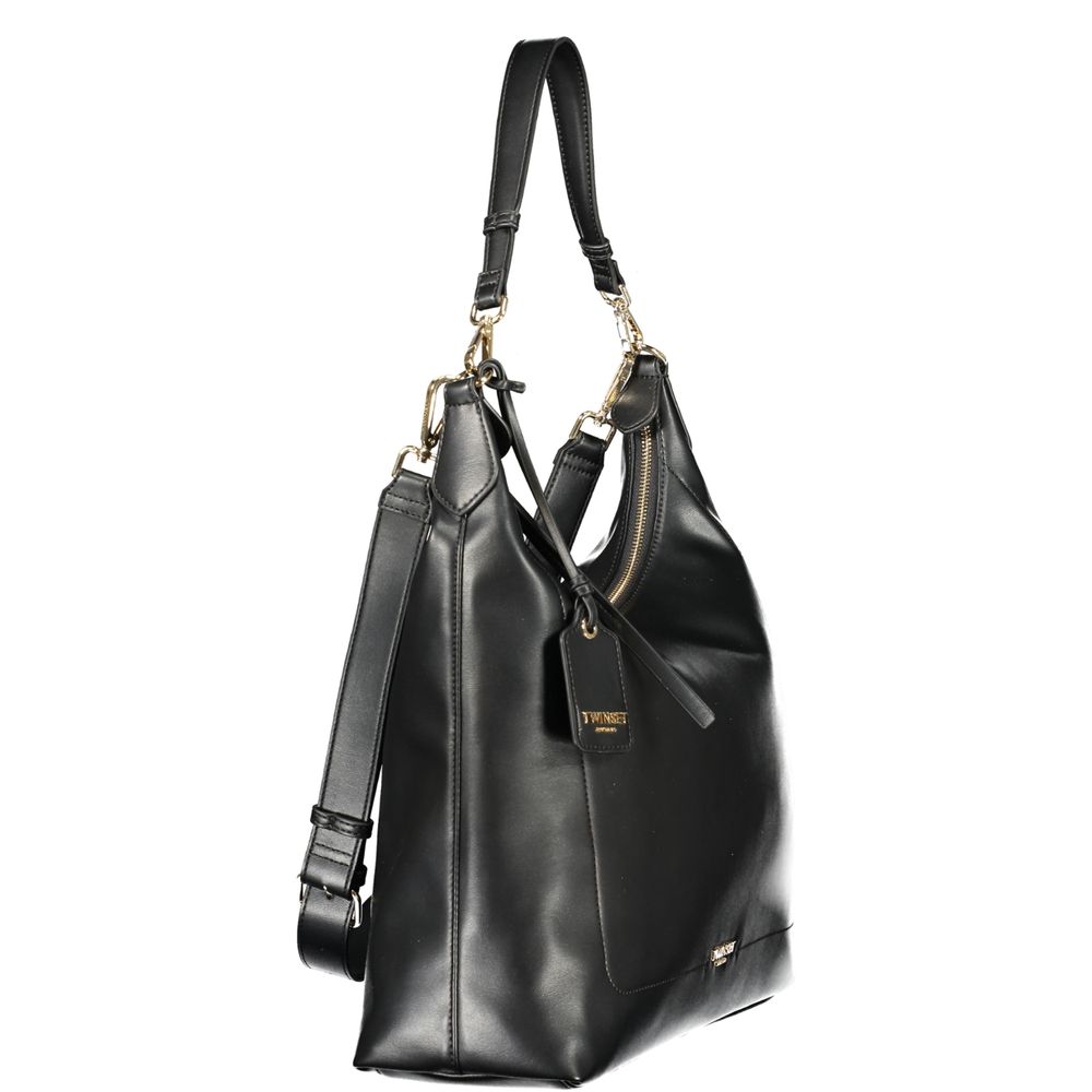 Twinset Schwarze Handtasche aus Polyethylen