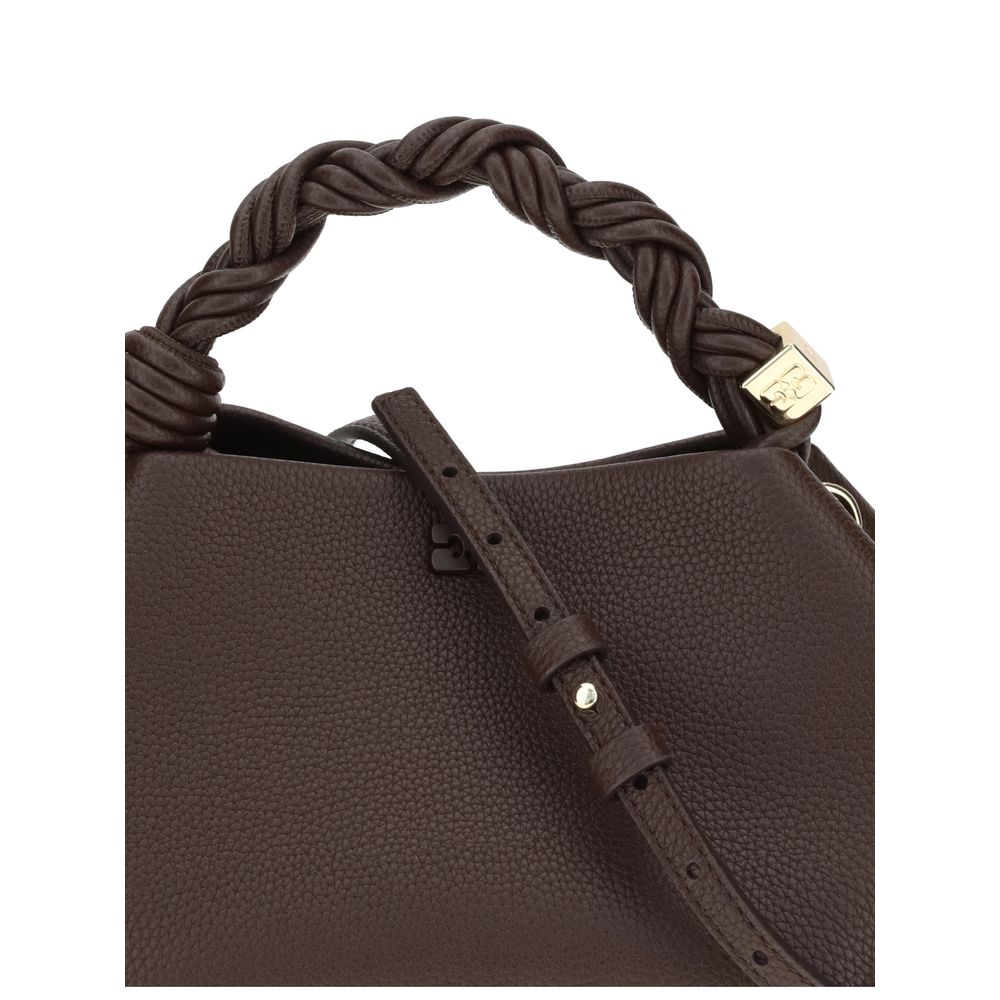 Ganni Braune Handtasche aus recyceltem Polyester