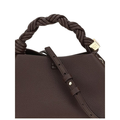 Ganni Braune Handtasche aus recyceltem Polyester