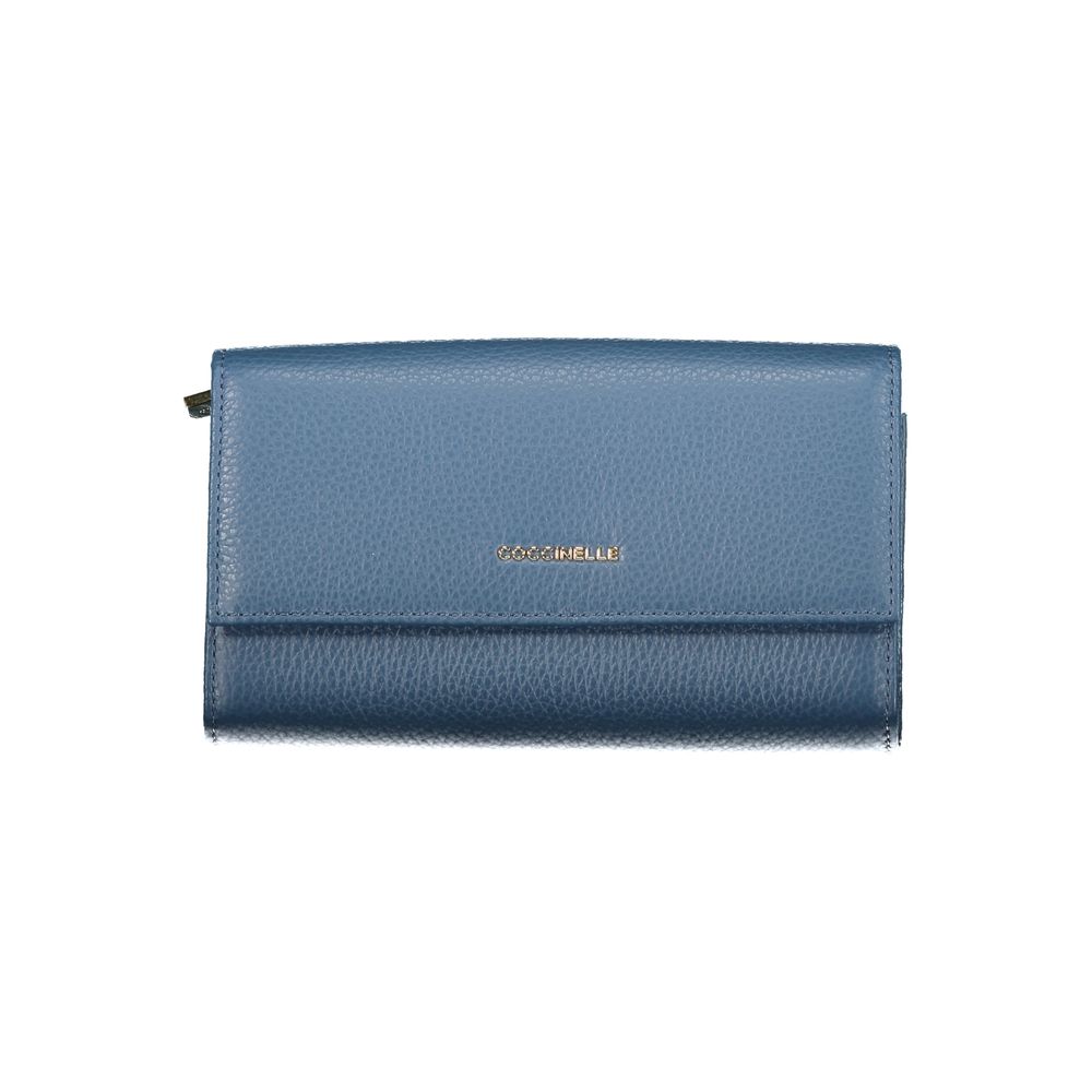 Coccinelle Damenportemonnaie aus blauem Leder