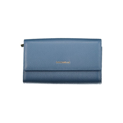Coccinelle Damenportemonnaie aus blauem Leder