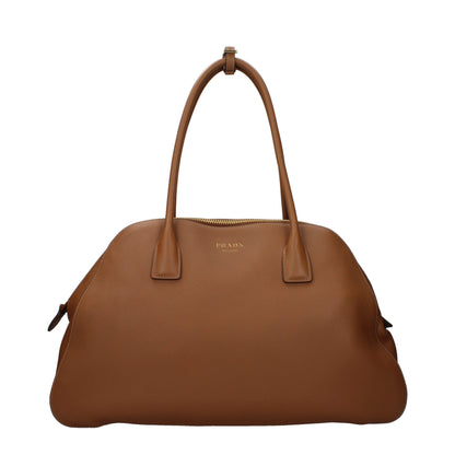 Prada Braune Leder Schultertasche
