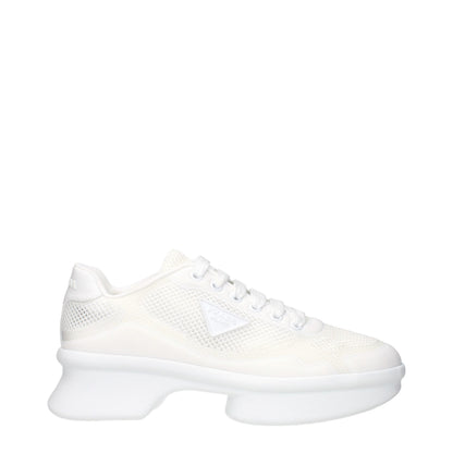 Prada Weiße Stoff-Sneaker im Athletic-Look