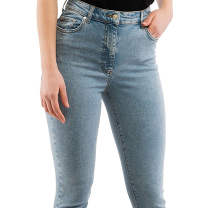 Moschino Mehrfarbige Skinny Jeans aus Baumwolle
