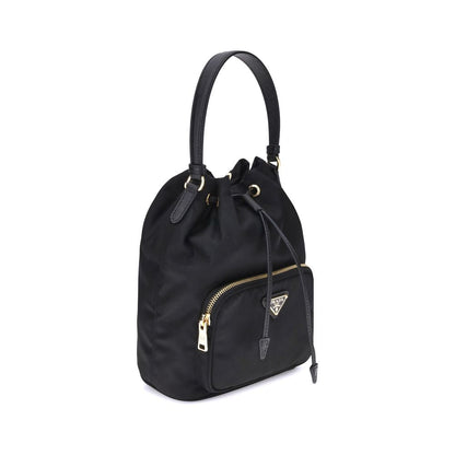 Prada Schwarze Bucket Bag aus recyceltem Polyamid