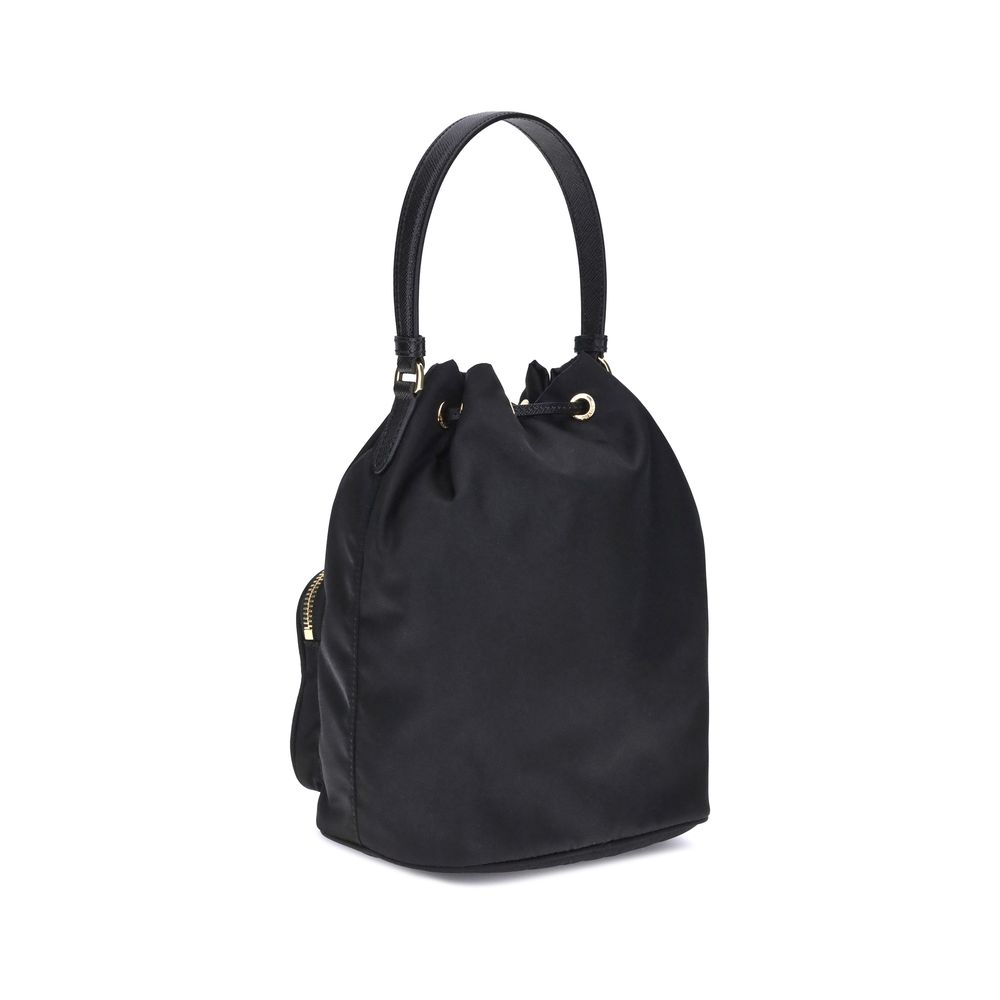 Prada Schwarze Bucket Bag aus recyceltem Polyamid