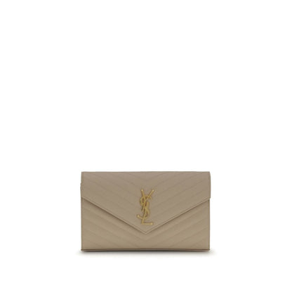 Saint Laurent Beige Kalbsleder Bos Taurus Schultertasche