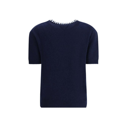 Prada Blauer Sweatshirt aus Fleece-Wolle