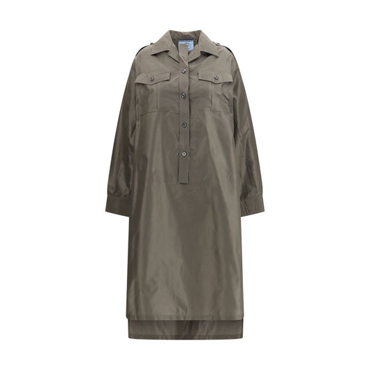 Prada Zweifarbige Polyester-Freizeitkleid
