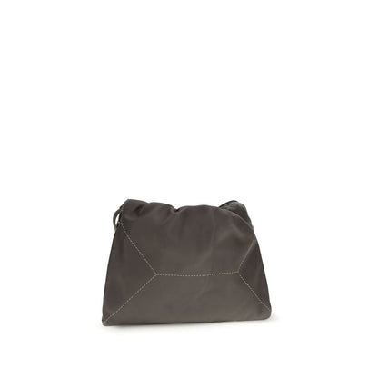 Brunello Cucinelli Braune Kalbsleder Bos Taurus Schultertasche