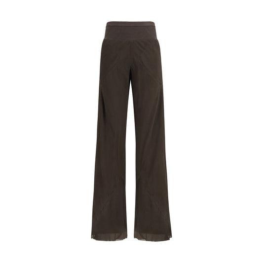 Rick Owens Braune Seidenhose Lässig