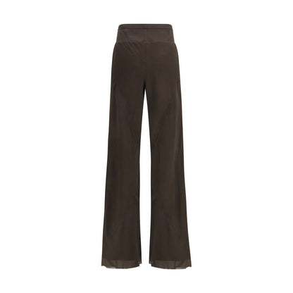 Rick Owens Braune Seidenhose Lässig