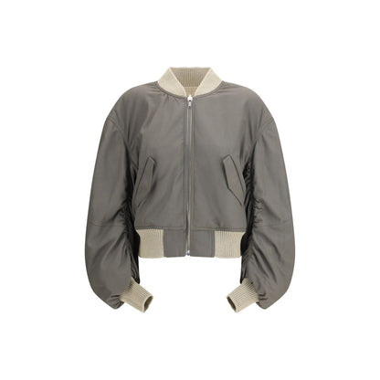 Rick Owens Beige Lederjacke