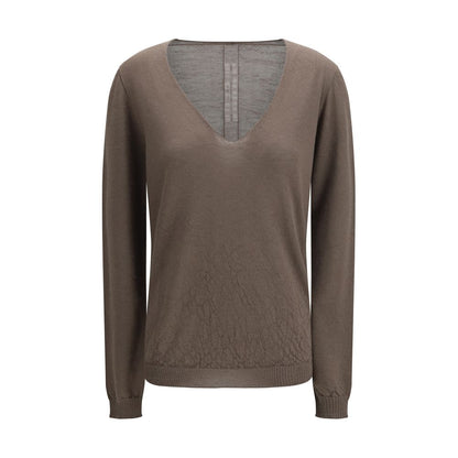Rick Owens Grauer Oves Aries Wollpullover