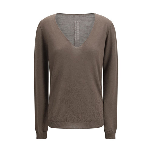 Rick Owens Grauer Oves Aries Wollpullover