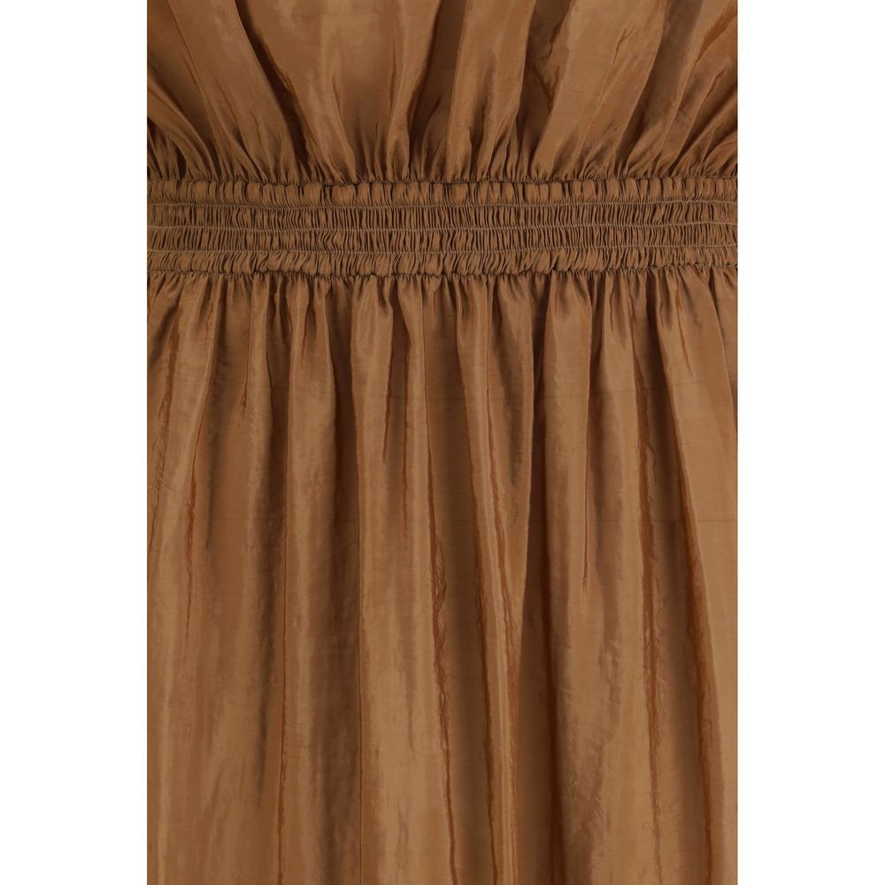 Saint Laurent Beiges Polyester Freizeitkleid