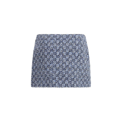 Gucci Blaue Baumwoll-Minirock