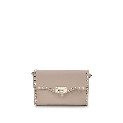 Valentino Garavani Beige Kalbsleder Bos Taurus Schultertasche