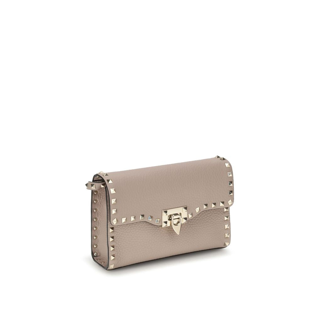 Valentino Garavani Beige Kalbsleder Bos Taurus Schultertasche