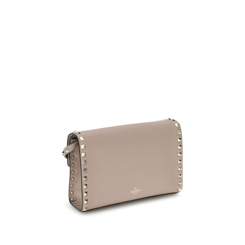 Valentino Garavani Beige Kalbsleder Bos Taurus Schultertasche