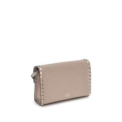 Valentino Garavani Beige Kalbsleder Bos Taurus Schultertasche