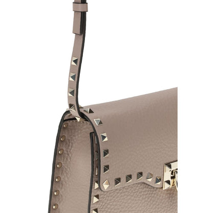Valentino Garavani Beige Kalbsleder Bos Taurus Schultertasche