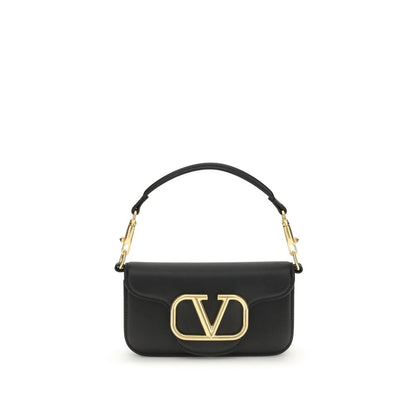 Valentino Garavani Schwarze Bos Taurus Kalbsleder Schultertasche