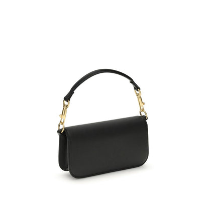 Valentino Garavani Schwarze Bos Taurus Kalbsleder Schultertasche