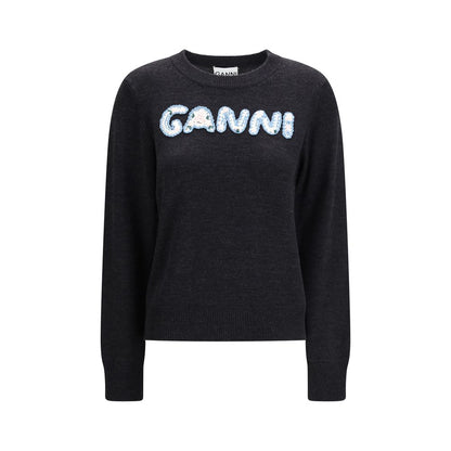 Ganni Grauer Oves Aries Wollpullover