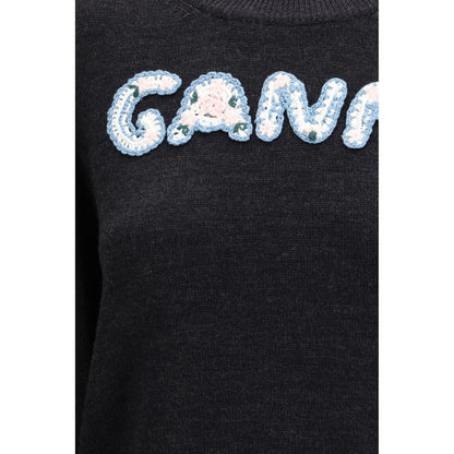 Ganni Grauer Oves Aries Wollpullover