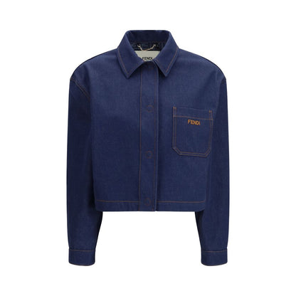 Fendi Blaue Jeansjacke aus Baumwolle