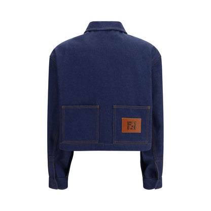 Fendi Blaue Jeansjacke aus Baumwolle