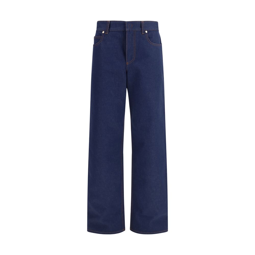 Fendi Blaue Jeans aus Baumwolle im geraden Schnitt