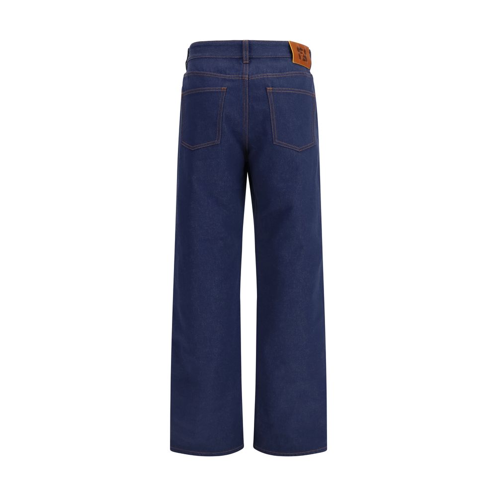 Fendi Blaue Jeans aus Baumwolle im geraden Schnitt