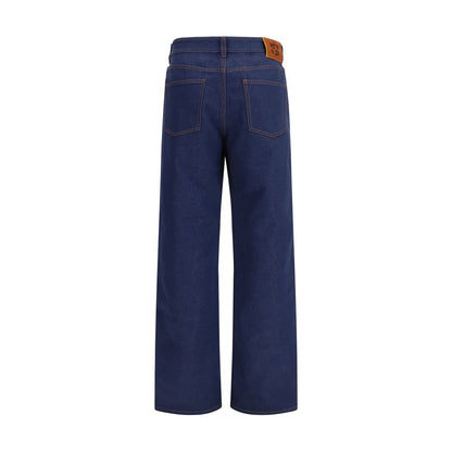 Fendi Blaue Jeans aus Baumwolle im geraden Schnitt