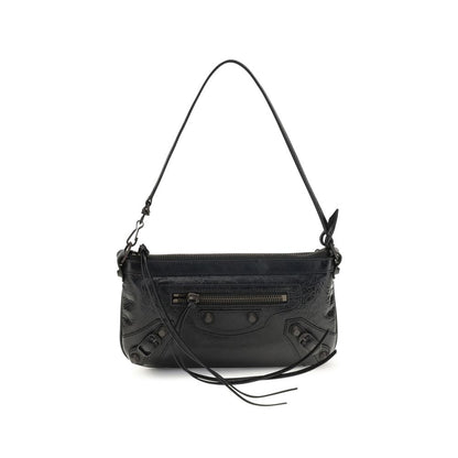 Balenciaga Schwarze Lammleder Schultertasche Ovis Aries Aries
